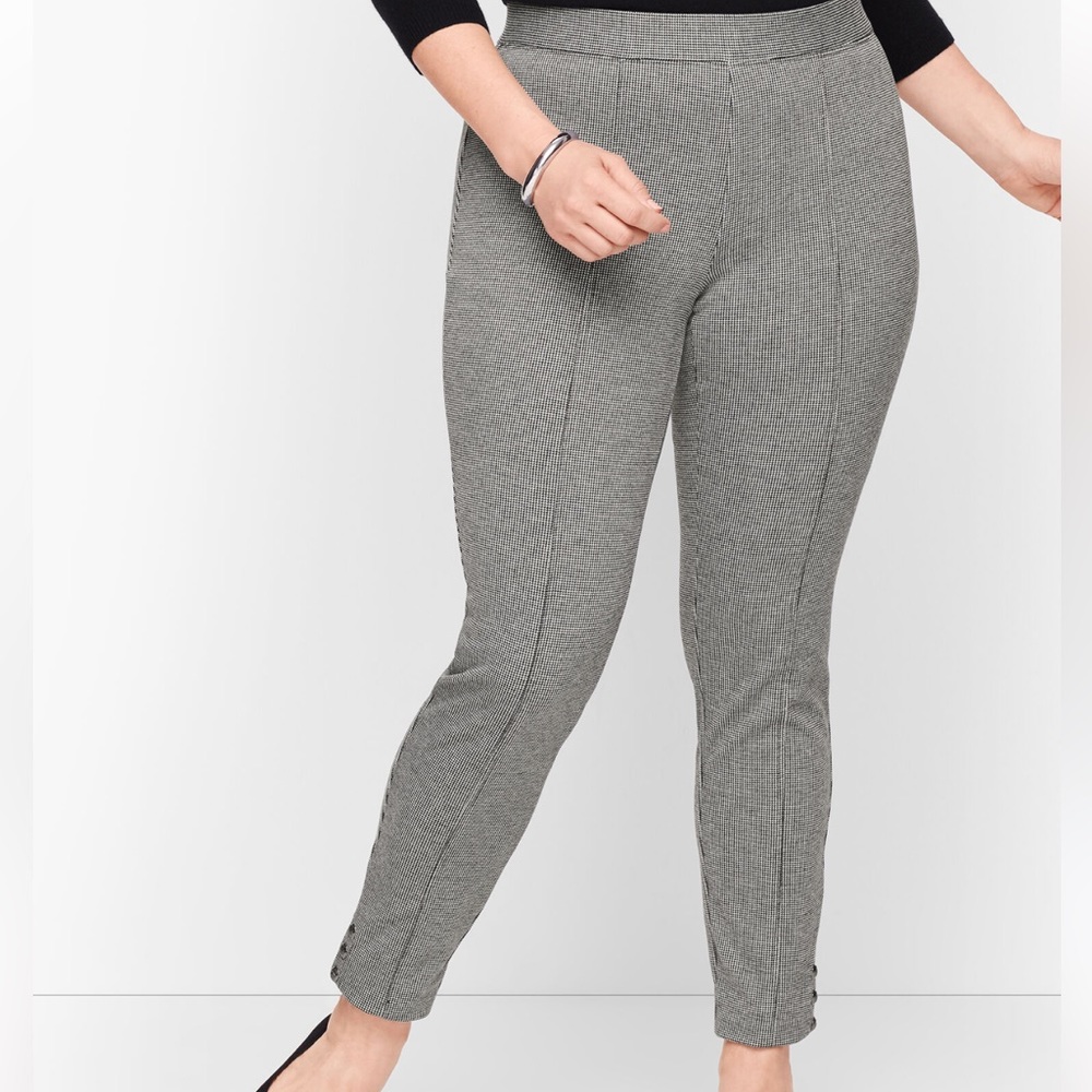 Talbots Houndstooth Ponte Pants